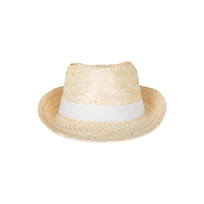PartyXplosion Hoed - Gleufhoed - Stro - Naturel