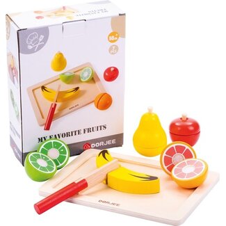 Snijfruit op plankje - Met 5 soorten fruit - 12dlg