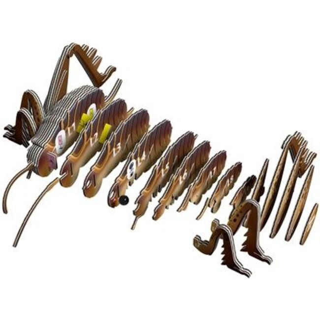 Eugy Bouwpakket - Eugy 3D - Wild dier - Sprinkhaan - 42st. - 8x5.3x14cm - Karton - 6+