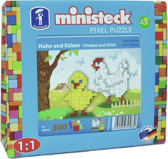 Ministeck - Mozaïek - Kip en kuiken - Travelbox - 300dlg.