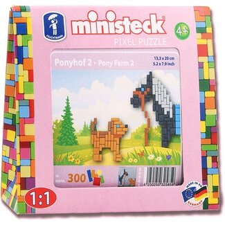 Ministeck Ministeck - Mozaïek - Pony's - Travelbox - 300dlg.