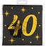 Paperdreams Servetten - 40 jaar - Goud,zwart- 33x33 cm - 16st.
