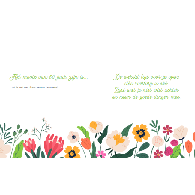 Lantaarn Boek - Cadeauboek - Hoera 60 jaar - 13x16cm