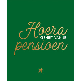 Lantaarn Boek - Cadeauboek - Hoera geniet van je pensioen - 13x16cm