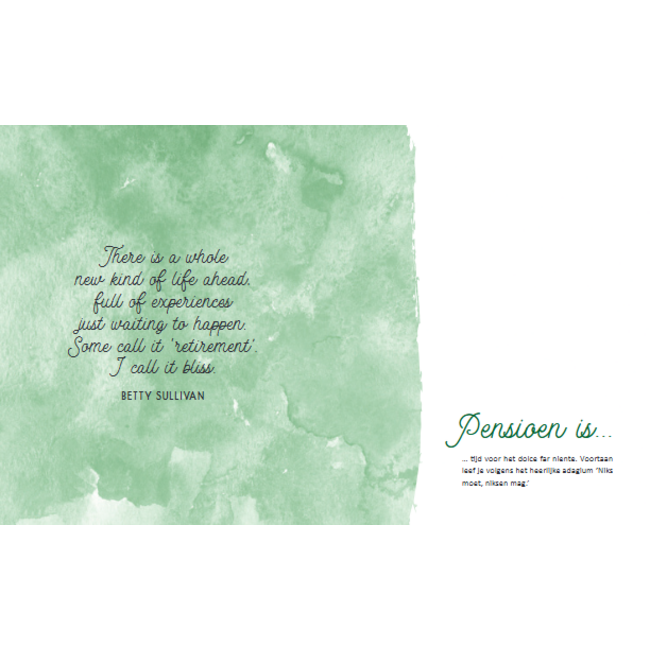 Lantaarn Boek - Cadeauboek - Hoera geniet van je pensioen - 13x16cm