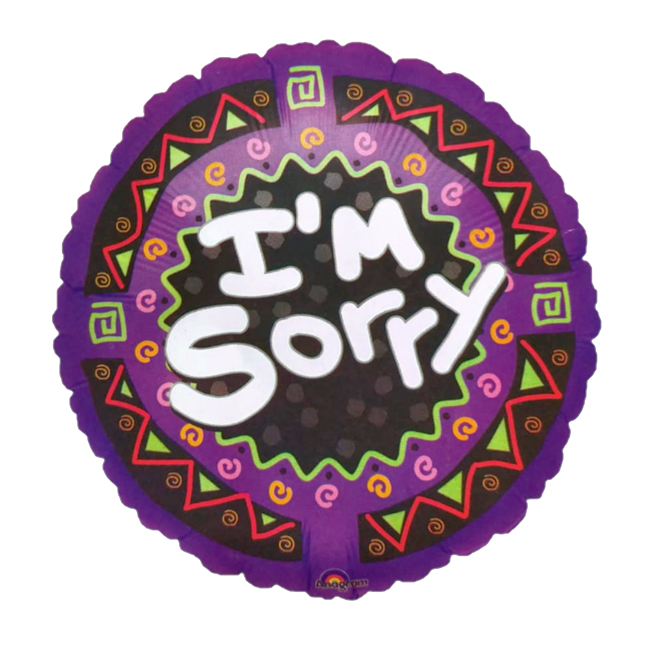 Anagram Folieballon - I'm sorry - 43cm - Zonder vulling