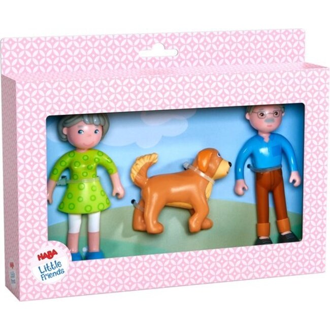 Haba Poppenhuispoppetjes - Opa, oma & hond - Little friends