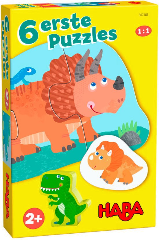 Puzzel - Eerste puzzels - Dino's - 2, 2, 3, 3, 4 & 4st.