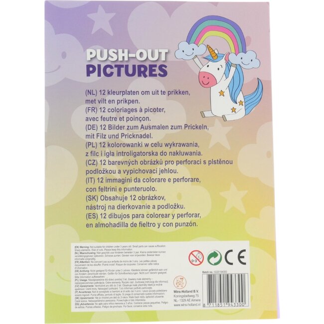 Twisk Prikblok - Eenhoorn - Met priklap en prikpen