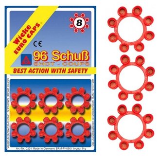 PartyXplosion Klappertjes - Ring - 8 Schots - 96 Schoten