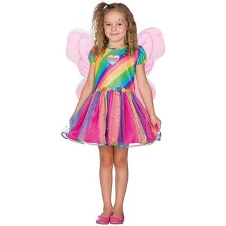 PartyXplosion Kostuum - Regenboog fee - Jurk - 1dlg. - mt.116
