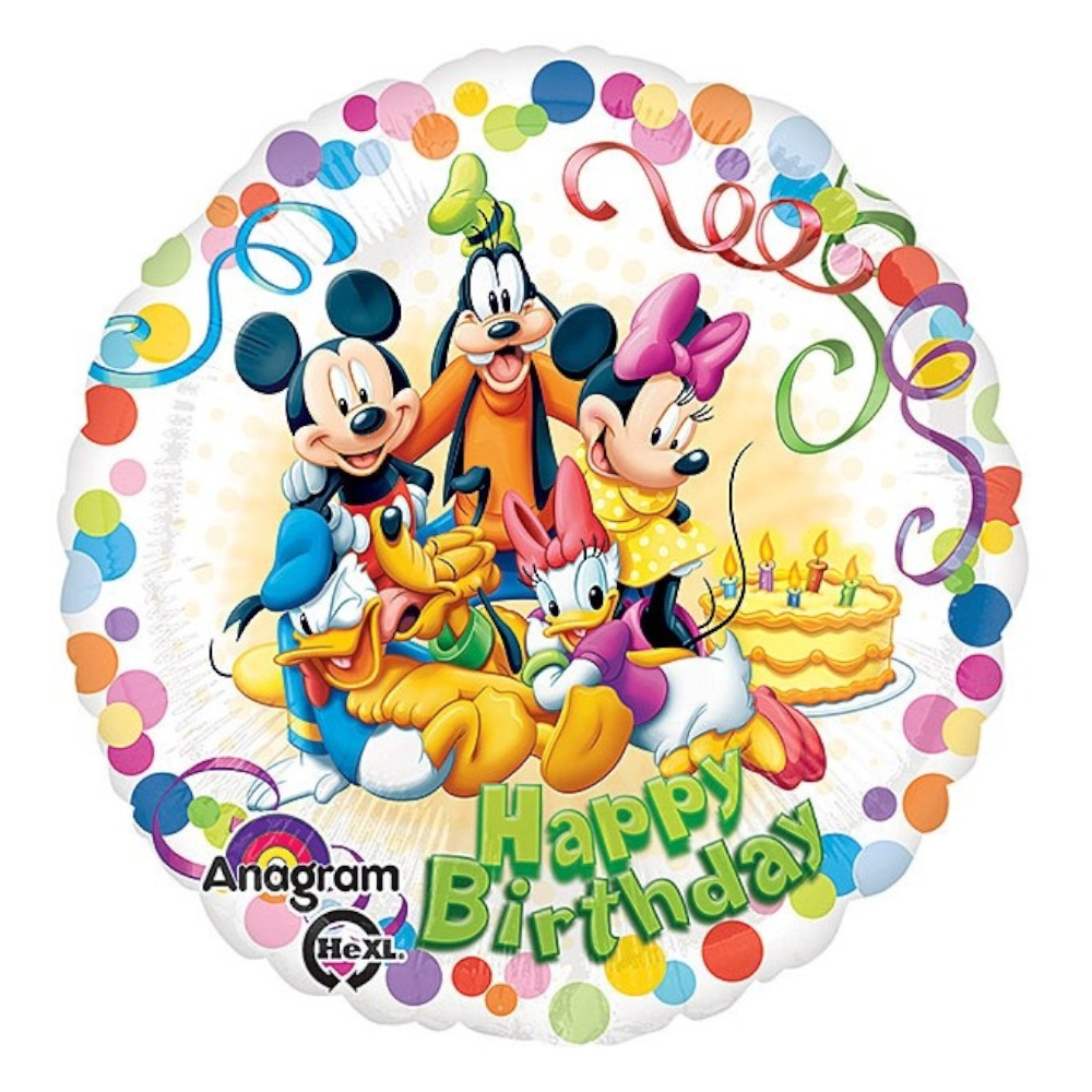 Folieballon - Happy Birthday - Mickey Mouse & friends - Disney - 43cm - Zonder vulling