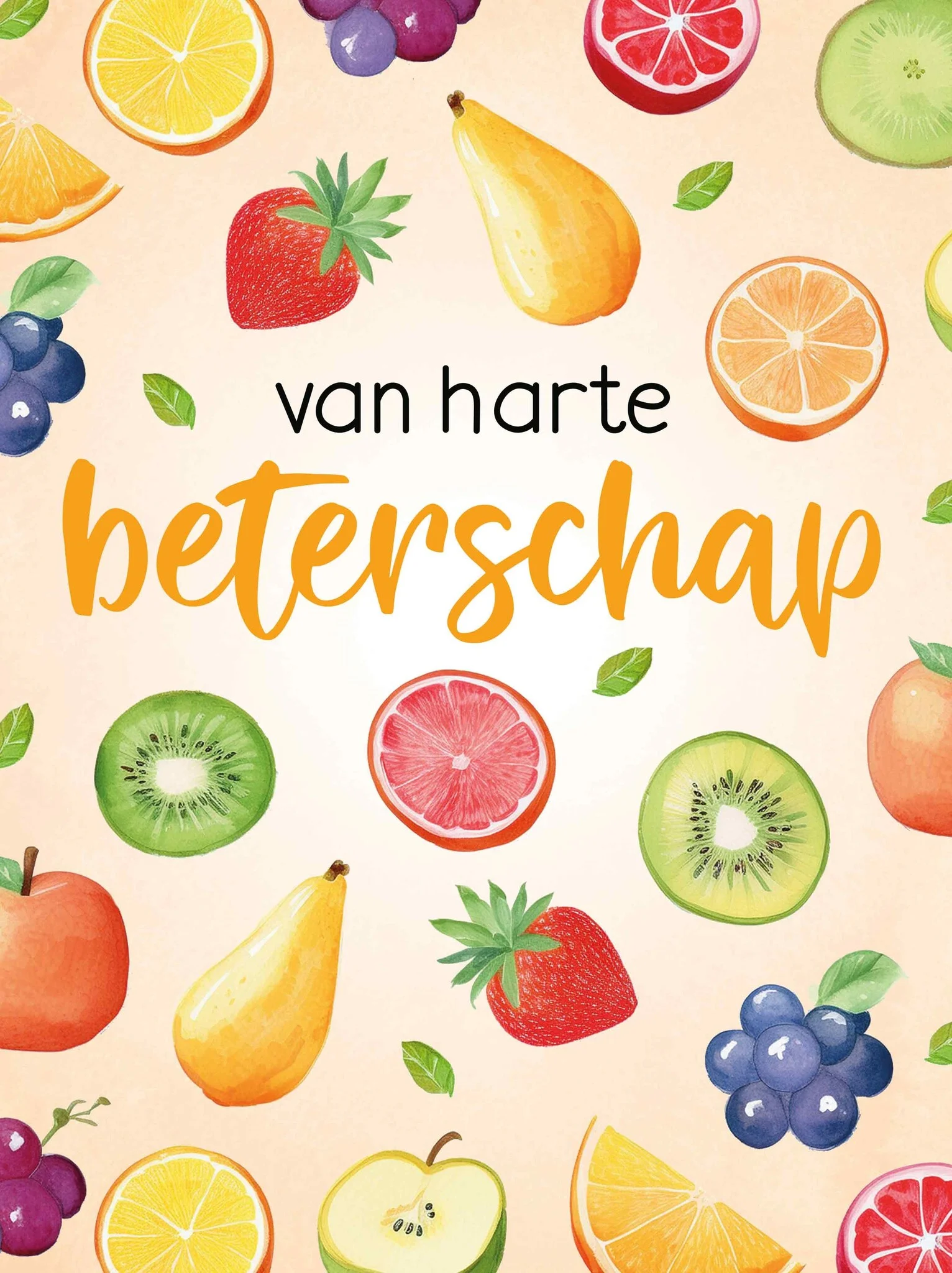 Kaart - A4 formaat - Van harte beterschap - MAX009-B