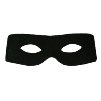 Haza-Witbaard Oogmasker - Zorro - Zwart