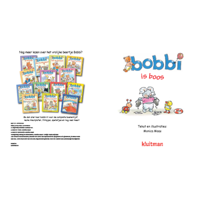 Kluitman Boek - Bobbi is boos