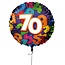 Haza-Witbaard Folieballon - 70 jaar - Cijfers - 45cm - zonder vulling