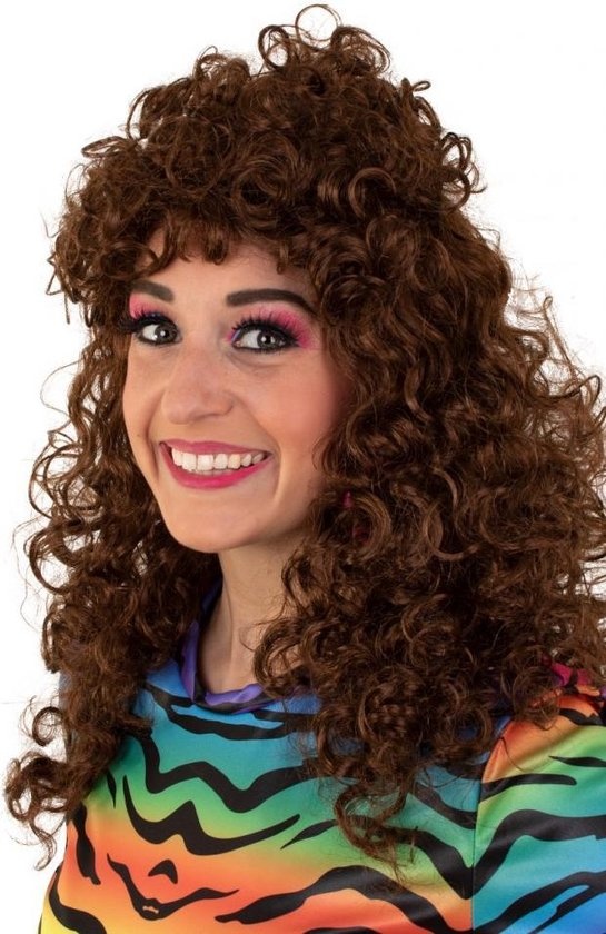 Pruik - Lola - Lang krullend haar - Bruin