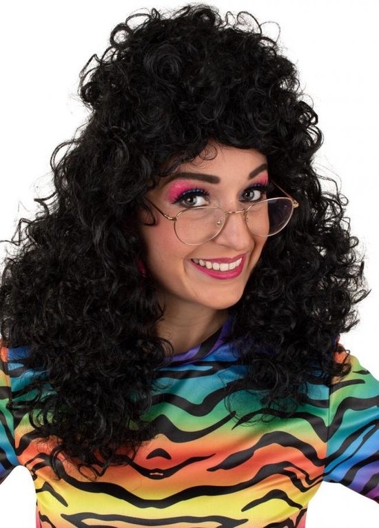 Pruik - Lola - Lang krullend haar - Zwart