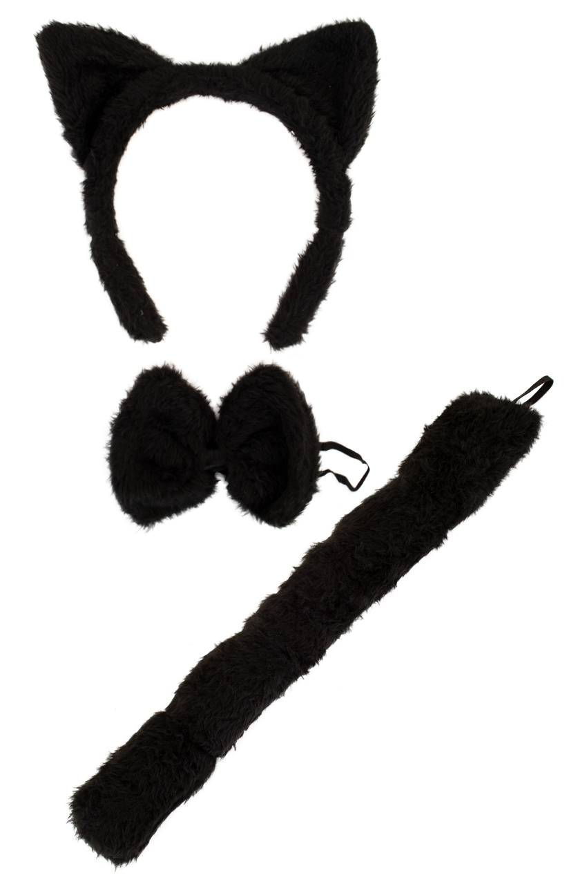 Dierenset - Kat - Poes - Zwart - 3dlg.