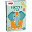 Haba Puzzel - 2 in 1 - Olifant - Hout - 12dlg - 3+