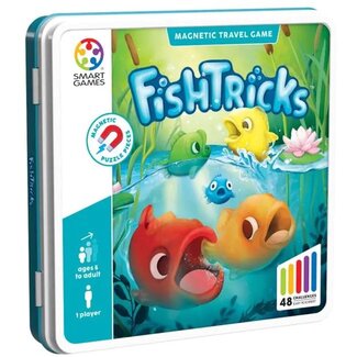 SmartGames IQ spel - Magnetisch reisspel - Fish tricks - In blik - 6+