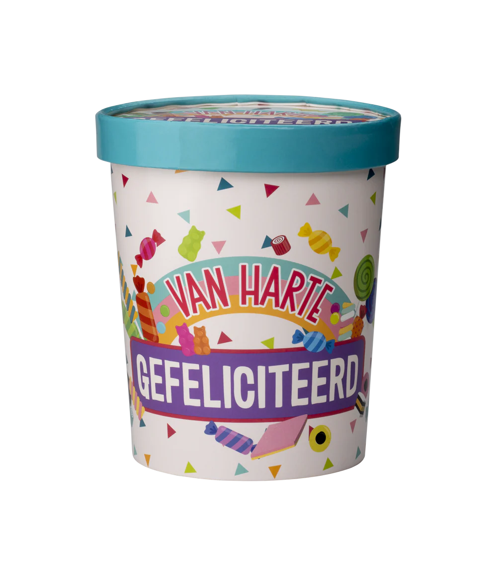 Snoepemmer - Van harte gefeliciteerd - 12x14cm