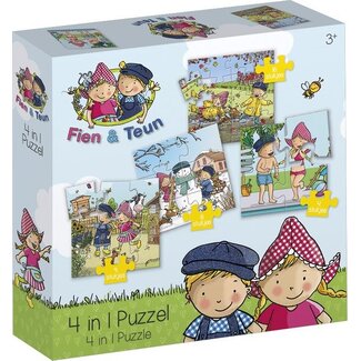 Bambolino Toys Puzzel - 4 eerste puzzels - Fien en Teun - 4, 6, 9, 12st. - 3+