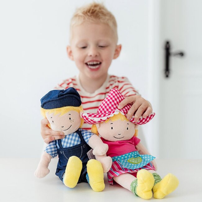 Bambolino Toys Pop - Knuffelpop - Fien en Teun - Boer Teun - 33cm