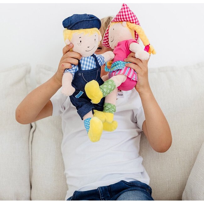 Bambolino Toys Pop - Knuffelpop - Fien en Teun - Boerin Fien - 35cm