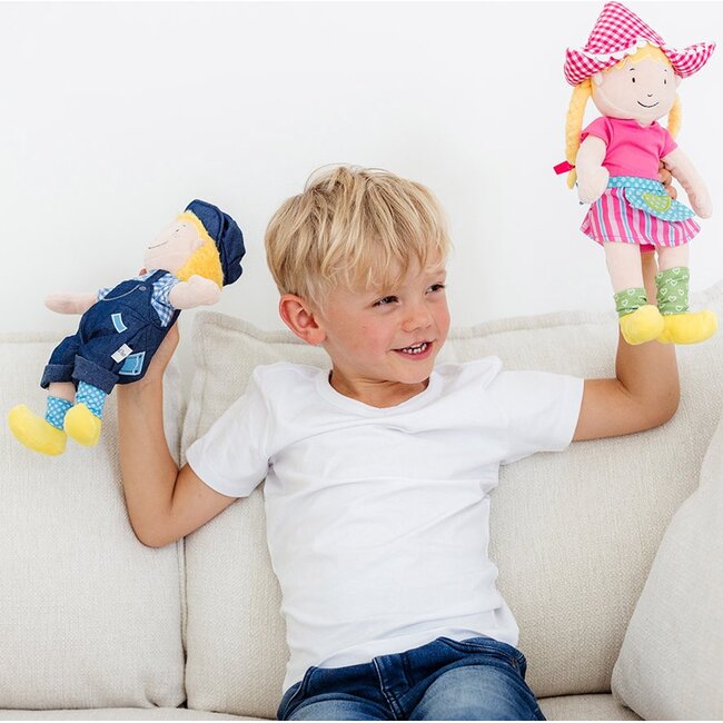 Bambolino Toys Pop - Knuffelpop - Fien en Teun - Boerin Fien - 35cm