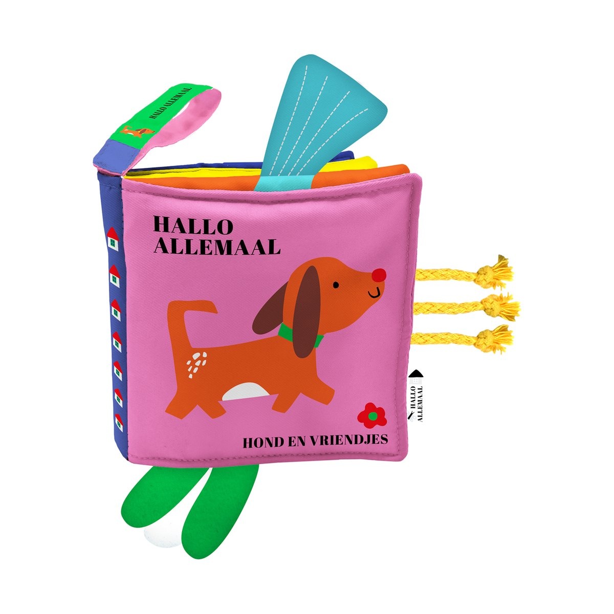 Boek - Knisperboek met activiteiten - Hallo allemaal - Hond en vriendjes - 0+