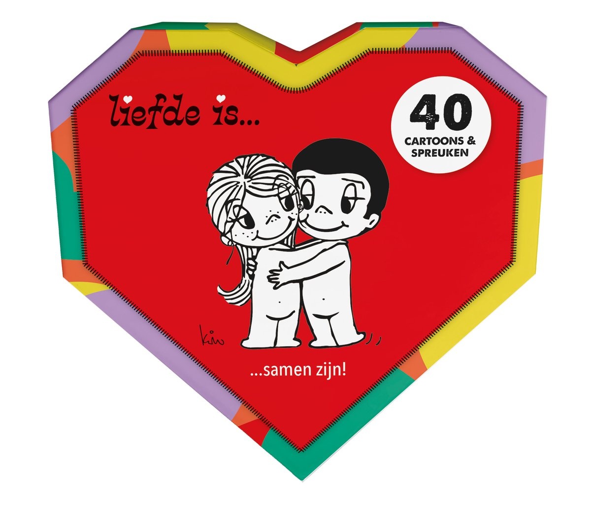 Liefde is..... samen zijn - Spreuken en cartoons - In hartdoosje