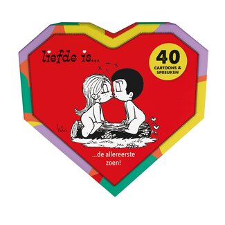 ImageGroup Liefde is..... de allereerste zoen - Spreuken en cartoons - In hartdoosje