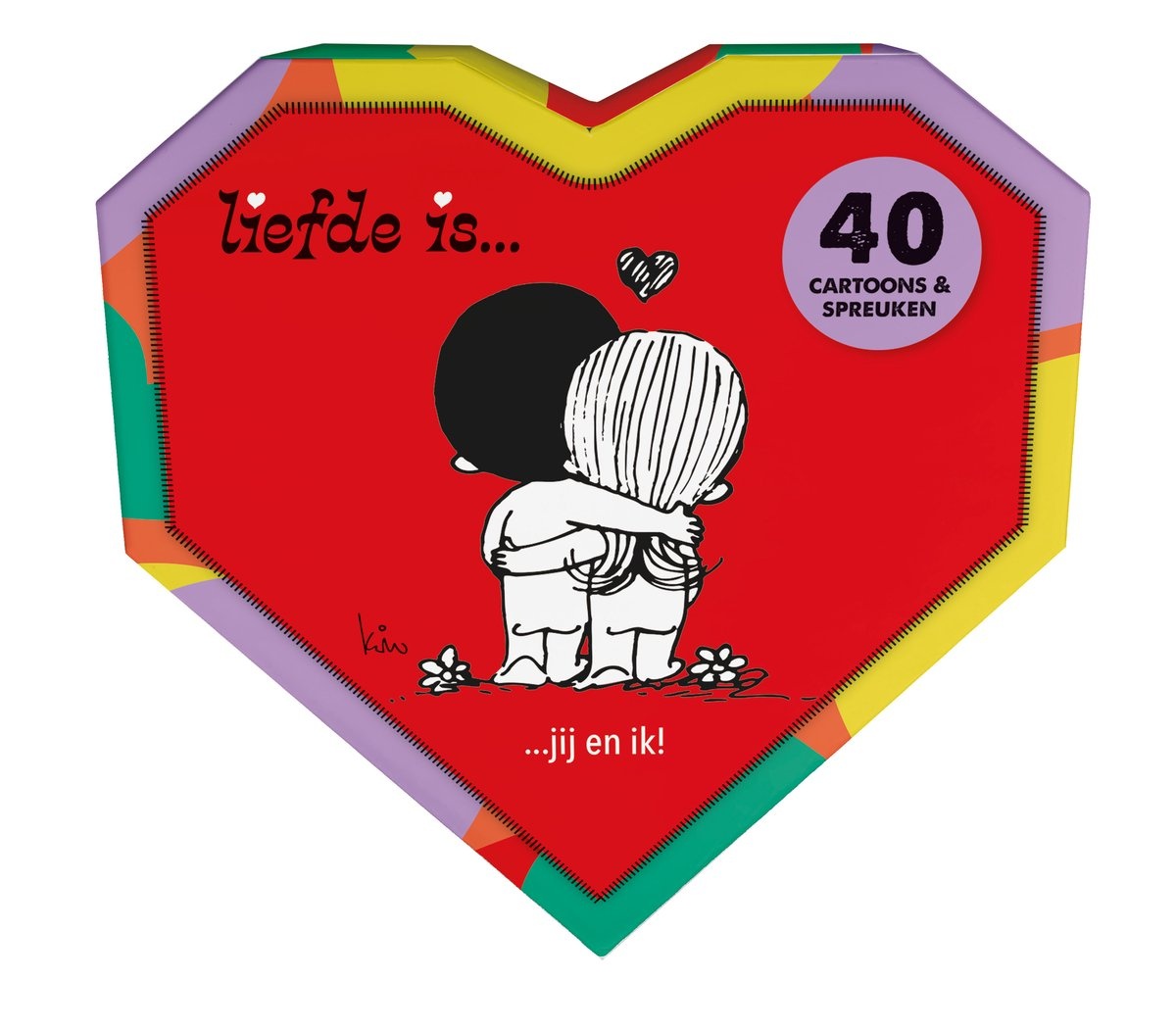 Liefde is..... jij en ik - Spreuken en cartoons - In hartdoosje
