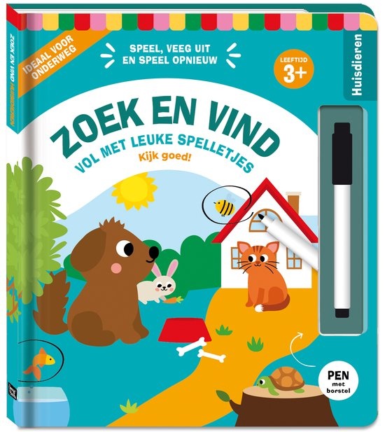 Boek - Spelletjesboek - Zoek en vind - Huisdieren - 3+