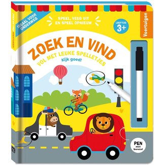 Interstat Boek - Spelletjesboek - Zoek en vind - Voertuigen - 3+