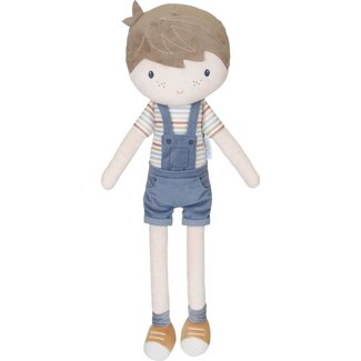 Little Dutch Pop - Knuffelpop - Jim - Blauw - 50cm - Little Dutch
