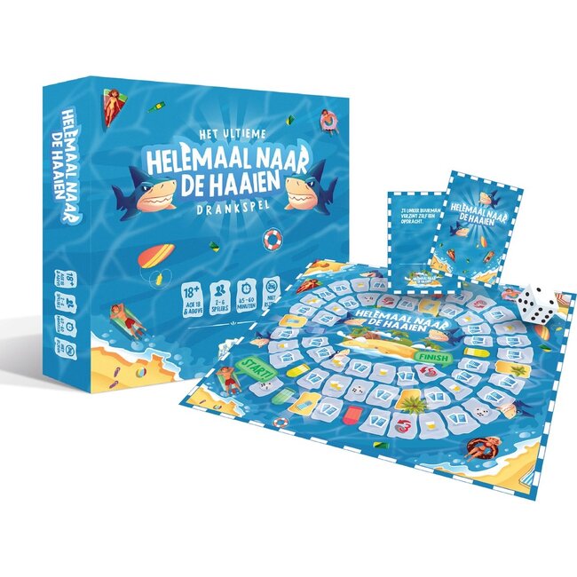 PartyXplosion Spel - Drankspel - Helemaal naar de haaien - 18+