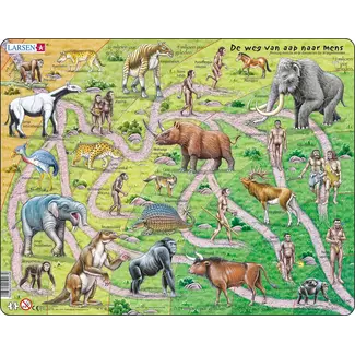 Puzzel - De weg van aap tot mens - 83st - Karton
