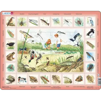 Puzzel - Flora en fauna in de sloot - 48st - Karton