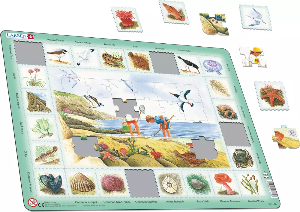 Puzzel - Flora en fauna aan zee - 48st - Karton