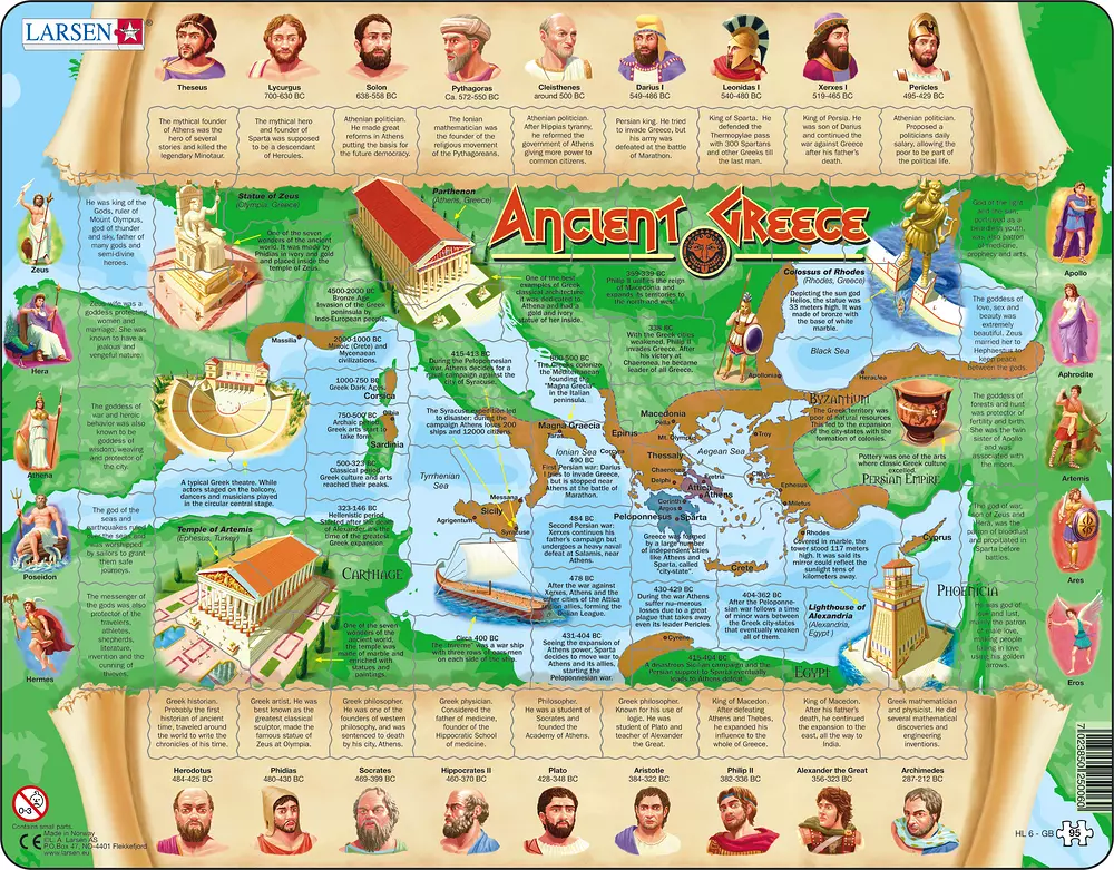 Puzzel - Ancient Greece - Griekse oudheid - 95st - Karton