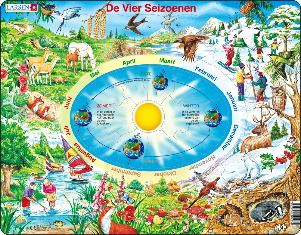 Puzzel - De vier seizoenen - 44st - Karton