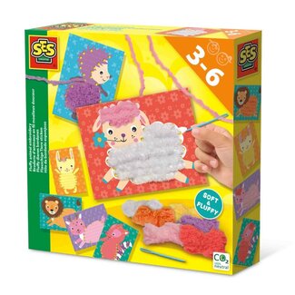 SES Knutselen - Borduren - Fluffy dieren - 3+
