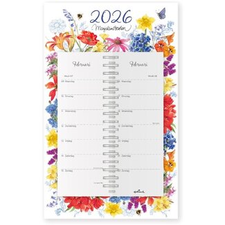Hallmark Week omlegkalender - 2026 - Op schild - Marjolein Bastin - Bloemen