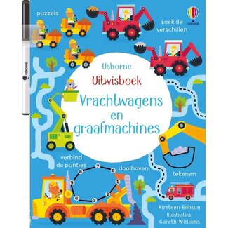 Boek - Uitwisboek - Vrachtwagens en graafmachines - 3+