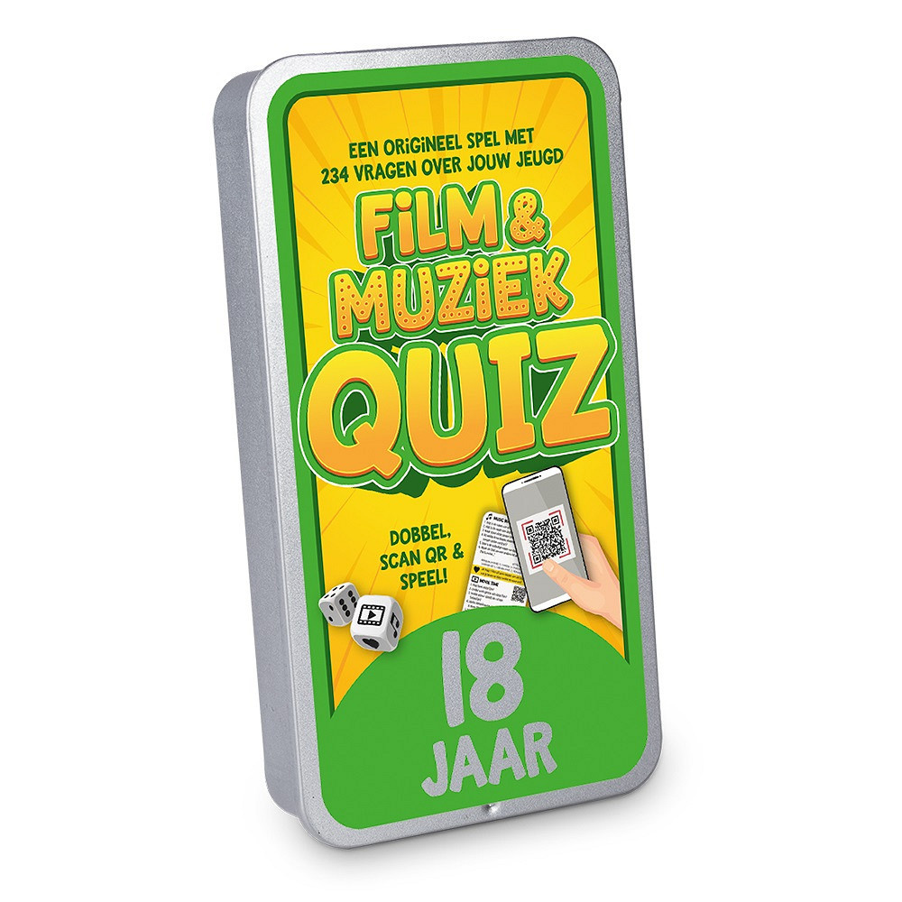Spel - Film & muziek quiz - 18 jaar
