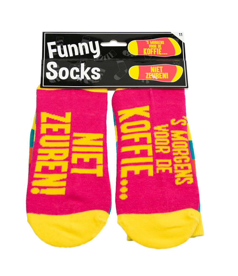 Sokken - Voor de koffie niet zeuren - Funny socks