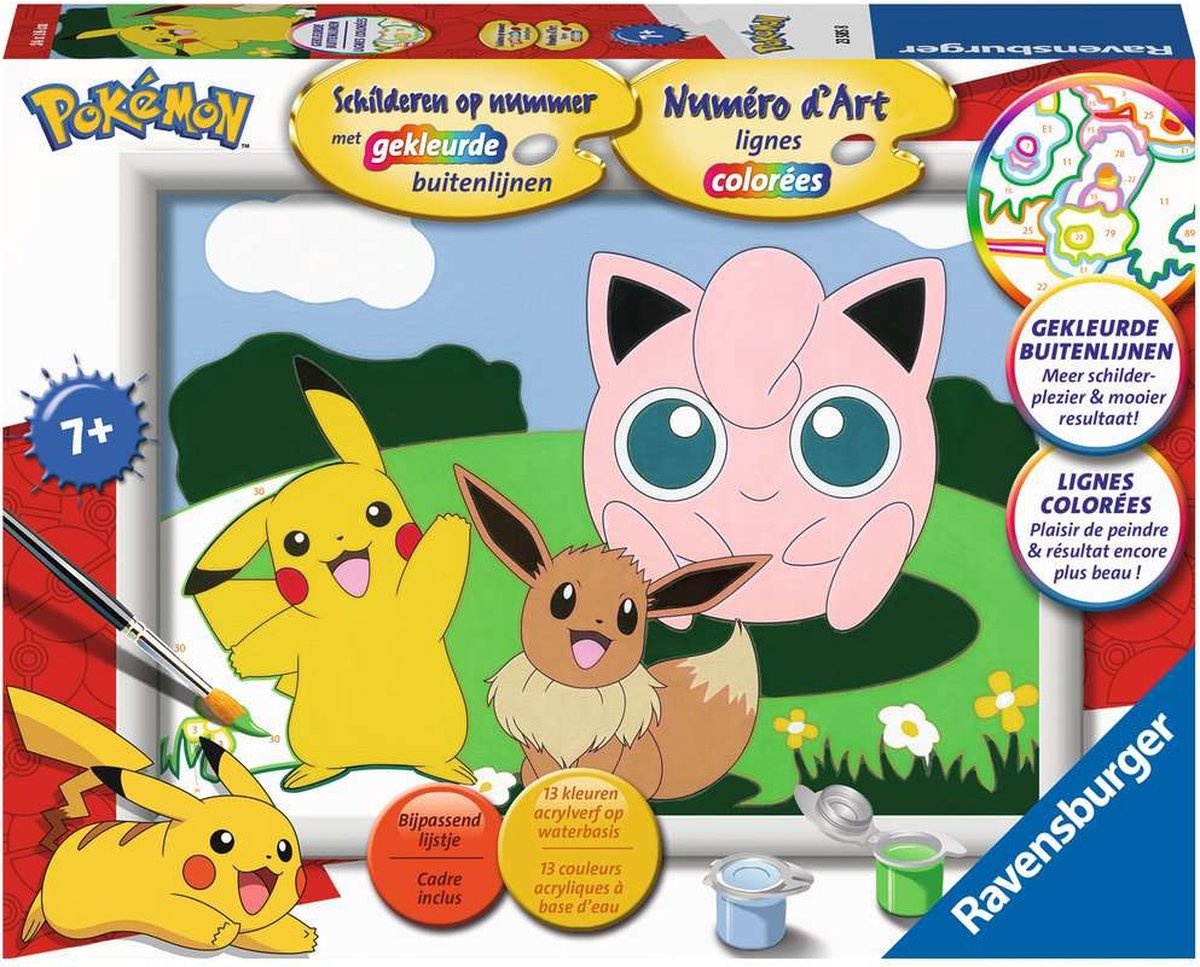 Schilderen op nummer - Pokemon - 7+