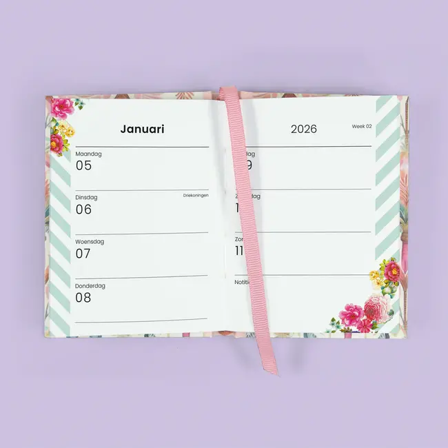 Paperclip Mini agenda - 2026 - Endless Mae - Palmbomen